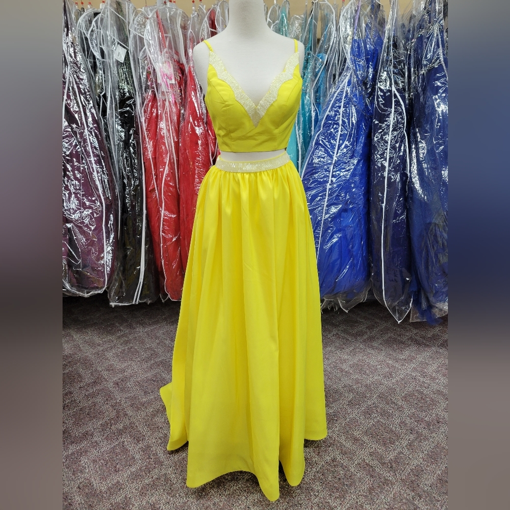Rachel Allan Yellow 0 Prom Dress